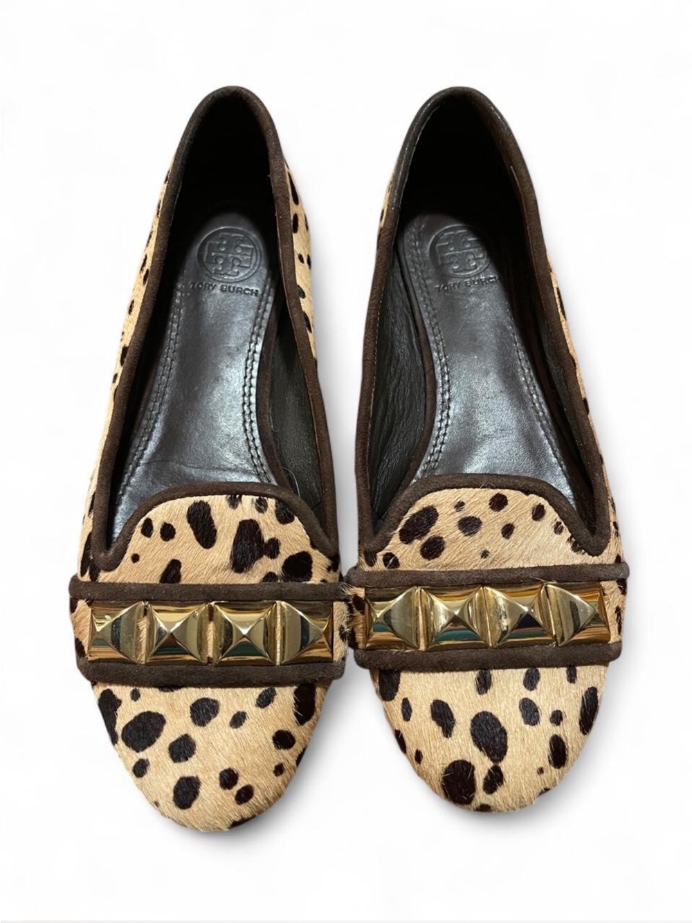 Authentic Tory Burch Asher Studded Smoking Slippers / Loafers Size 6.5